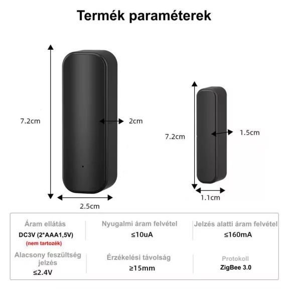 Nyitásérzékelő ajtóhoz/ablakhoz, ZigBee