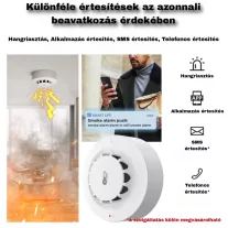   Okos Füstérzékelő, Hőmérséklet és Páratartalom érzékelővel, WiFi