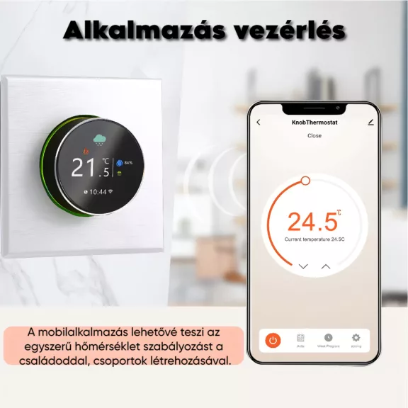 Beca termosztát, Víz- és Gázkazánhoz, WiFi, Fehér