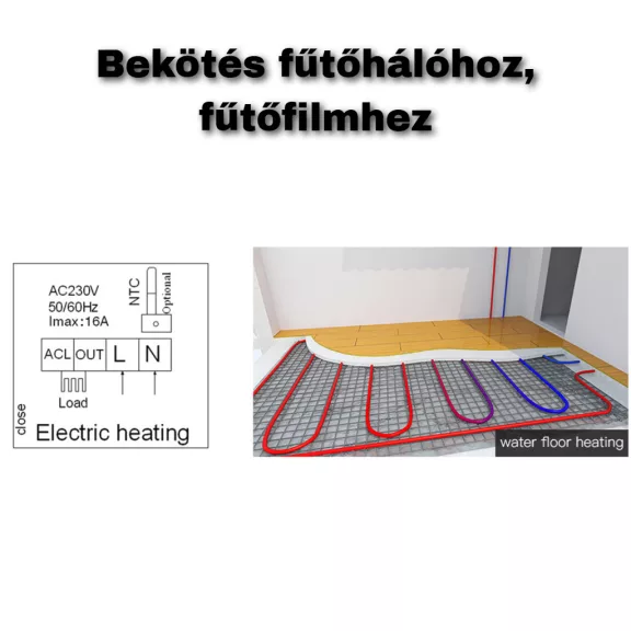 HYT001 WiFi-s termosztát elektromos fűtéshez