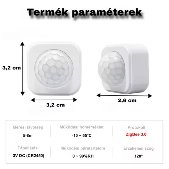Mozgásérzékelő, ZigBee, PIR