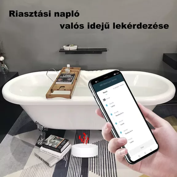 Vízszivárgás érzékelő szirénával, WiFi