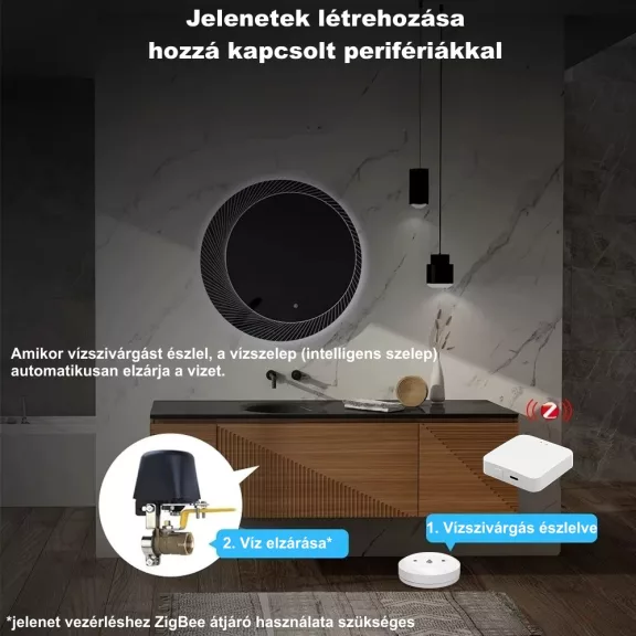 Vízszivárgás érzékelő, ZigBee