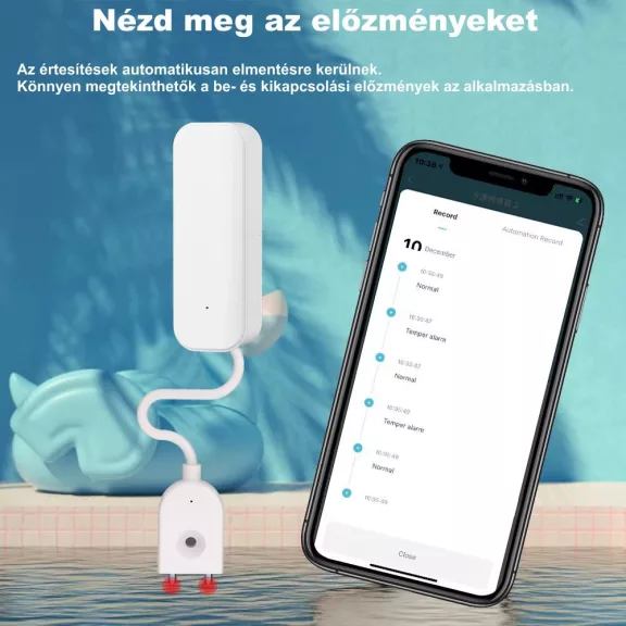 Vízszivárgás érzékelő (Szirénával), WiFi