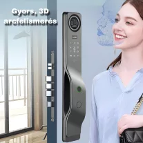 A02U FEKETE okos kilincs, 3D arcfelismerés