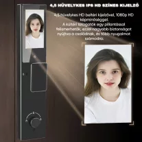 A03 FEKETE okos kilincs, 3D AI arcfelismerés