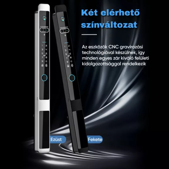 A7 FEKETE okos kilincs, 3D arcfelismerés