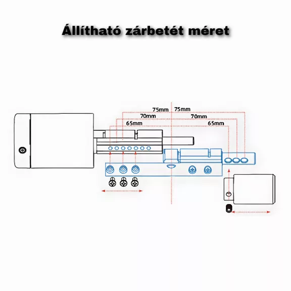 C1B okos zárbetét, 120-140mm ajtóvastagságig, vízálló
