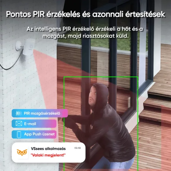 Biztonsági IP kamera, 3MP, WiFi