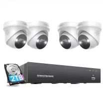 IP biztonsági kamera rendszer, 4x5MP+NVR (2TB HDD)