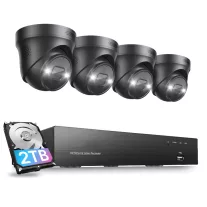 IP biztonsági kamera rendszer, 4x5MP+NVR (2TB HDD)
