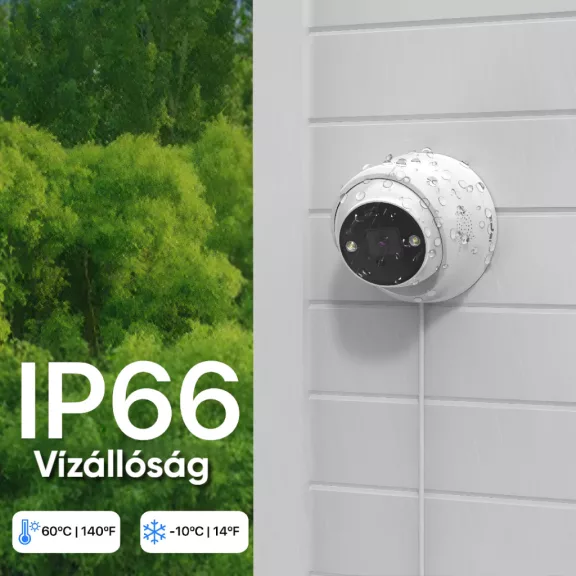 IP biztonsági kamera rendszer, 4x5MP+NVR (2TB HDD)