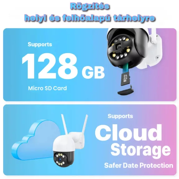 Biztonsági IP kamera, 8MP, WiFi