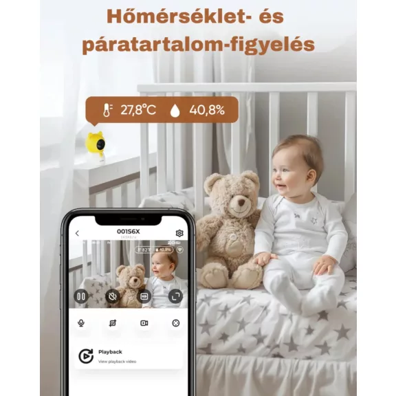 Okos IP Babakamera, WiFi, 4MP