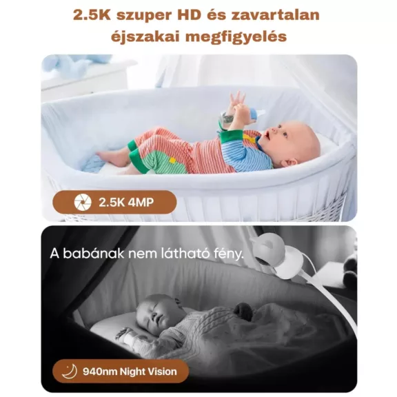 Okos IP Babakamera, WiFi, 4MP