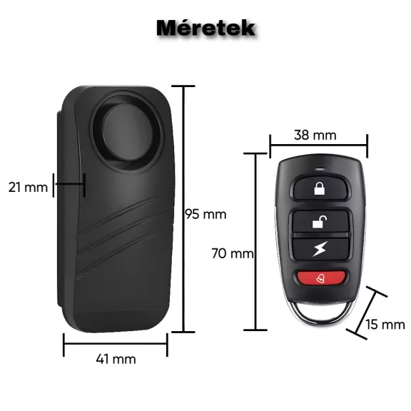 Motor és kerékpár riasztó, mozgásérzékelős