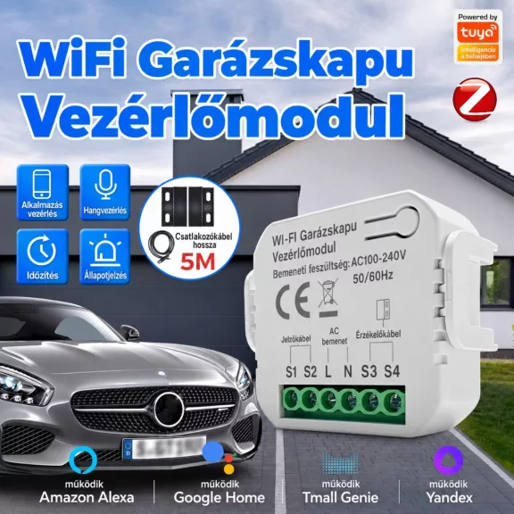 Garázskapu vezérlő modul