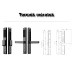 D13 FEKETE okos kilincs, vízálló