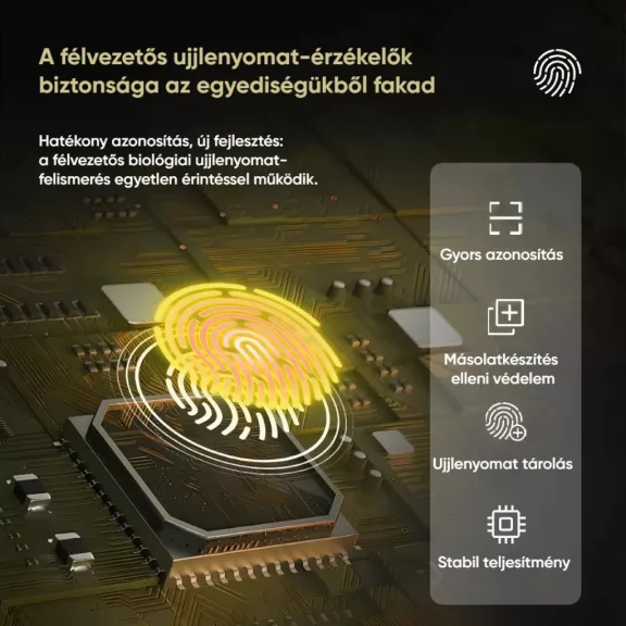 D2 FEKETE okos kilincs, AI arcfelismerés