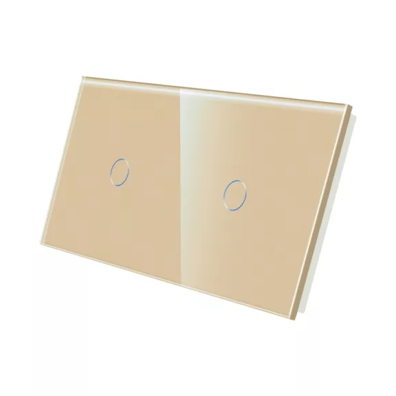 Egyes + egyes üveg érintőpanel, arany