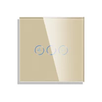 Dimmer, fényerőszabályzós üveg érintőpanel, arany