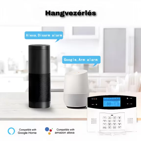 GSM+WiFi+PSTN riasztóközpont, nyomógombos