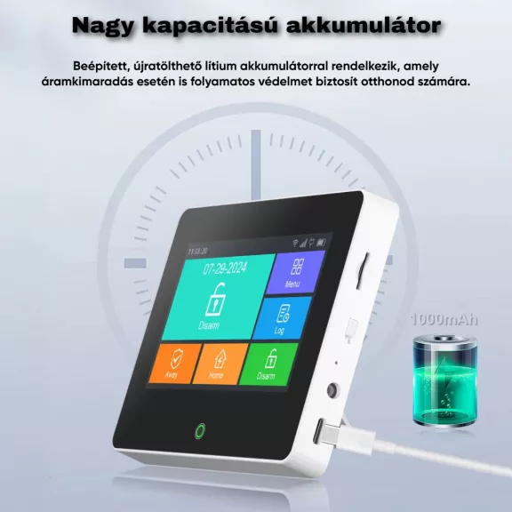 GSM+WiFi TFT érintőképernyős riasztóközpont