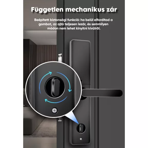K9-F FEKETE okos kilincs