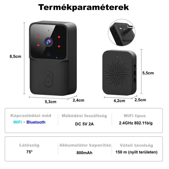 Videó kapucsengő, WiFi