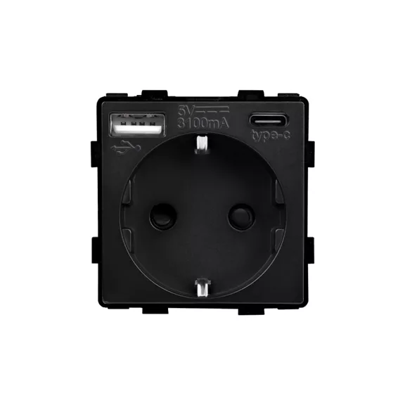 Aljzat modul, USB-A + C (20W)