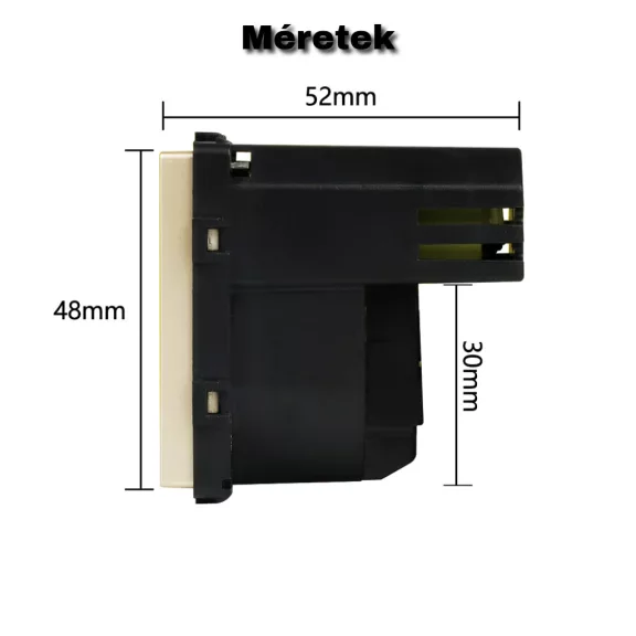 Aljzat modul, USB-A + C (20W)