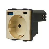 Aljzat modul, USB-A + C (20W)