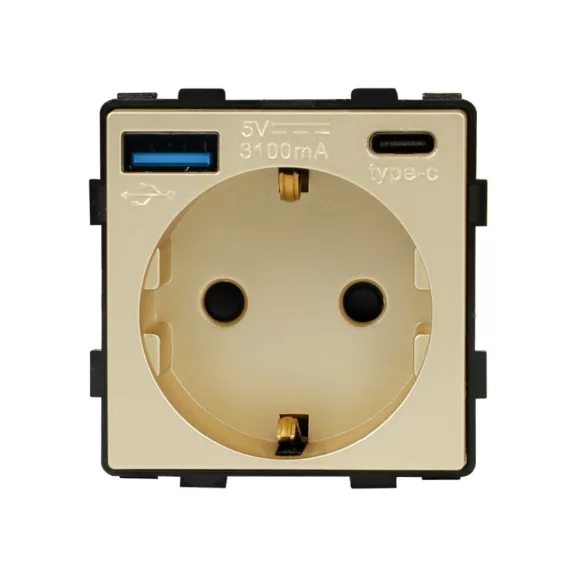 Aljzat modul, USB-A + C (20W)