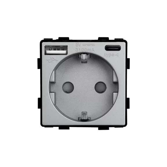 Aljzat modul, USB-A + C (20W)