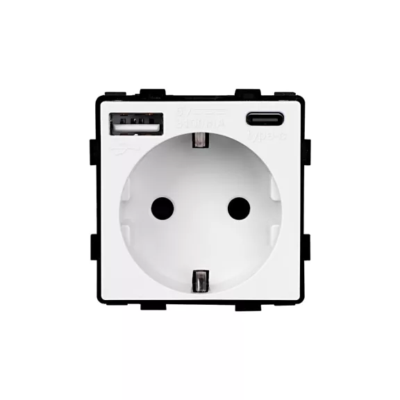 Aljzat modul, USB-A + C (20W)
