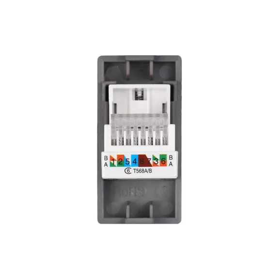 Internet aljzatmodul, Cat6 RJ45, ½-es
