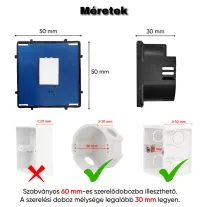Kétkörös alternatív érintőkapcsoló modul, sorolható
