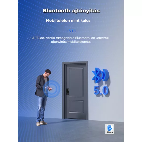 Okos üvegajtó zár, WiFi, Tuya