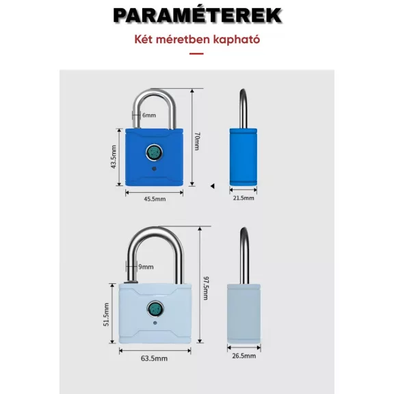 Okos lakat, IP65, TT-Lock