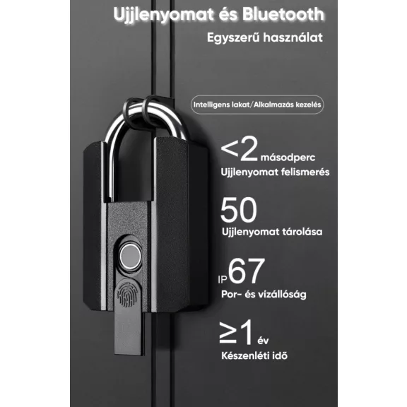 Okos lakat, Bluetooth, IP67, TTLock