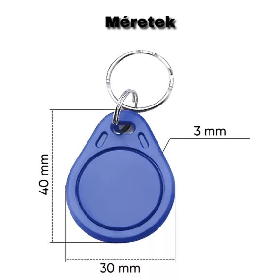 RFID Tag Okoskilincshez, 13,56 MHz, kék