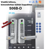   S06 FEKETE Kettős hitelesítésű kimondotan kültéri kilincs!