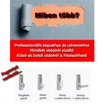   S06 EZÜST Kettős hitelesítésű kimondotan kültéri kilincs!