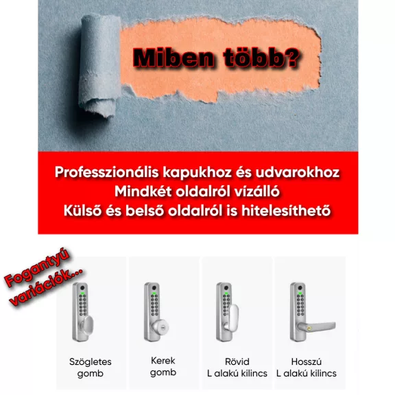 S06 EZÜST Kettős hitelesítésű kimondotan kültéri kilincs!