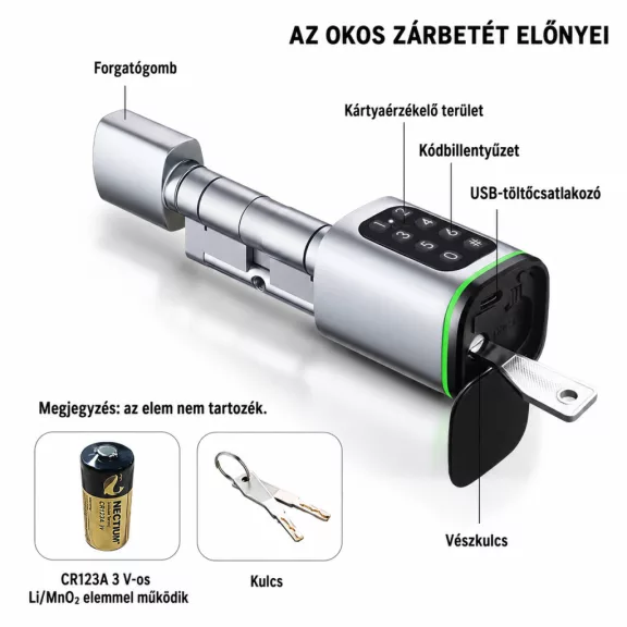S1K okos zárbetét, 50-80mm ajtóvastagságig