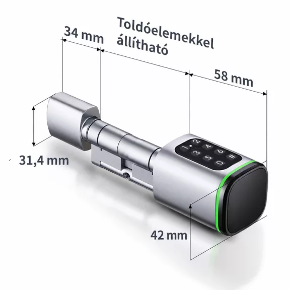 S1K okos zárbetét, 50-80mm ajtóvastagságig