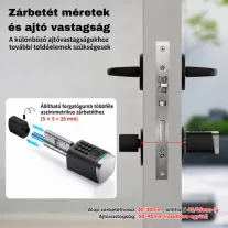 S7 okos zárbetét, 50-80mm ajtóvastagságig