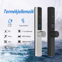SHS-580 fekete okos kilincs, vízálló