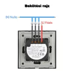 Kétkörös érintőkapcsoló modul, sorolható