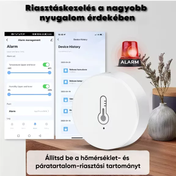 Hőmérséklet és páratartalom érzékelő, ZigBee